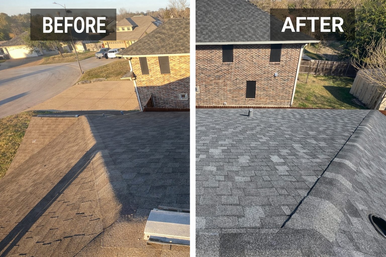 Completed roof